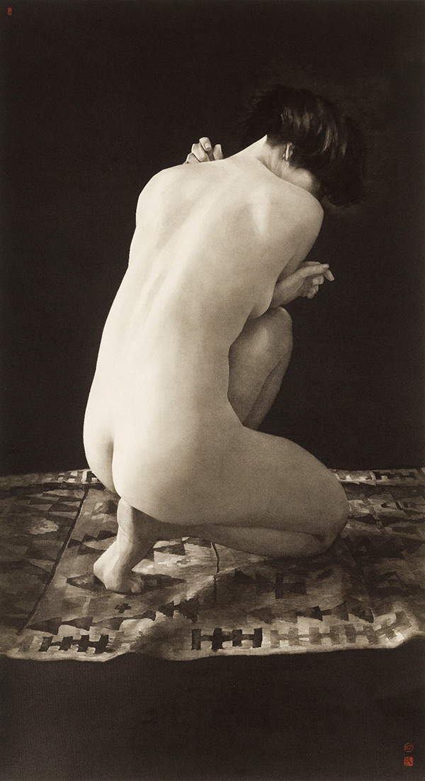 Qu Leilei Squatting Figure (2018) Courtesy of 3812 Gallery